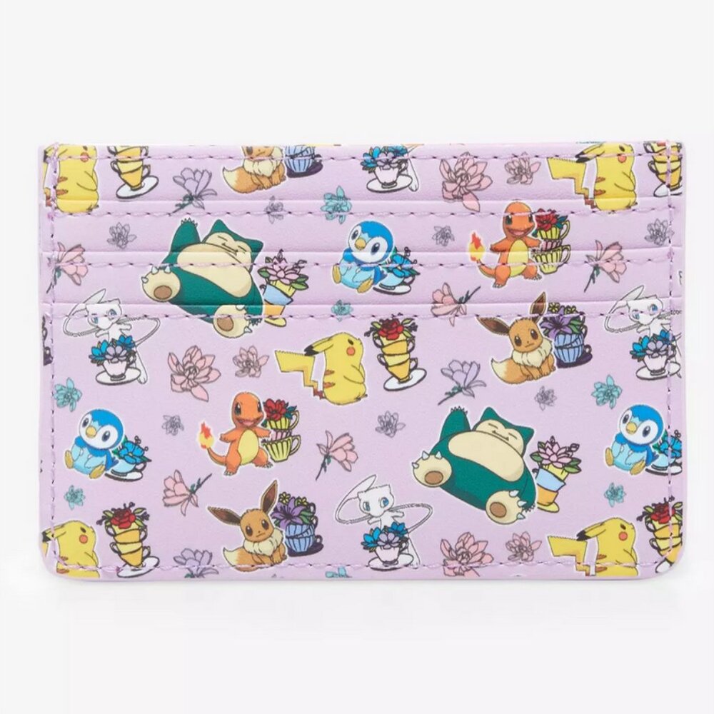 Pokémon Floral Teacups Allover Print Cardholder Wallet - Exclusive - NWOT